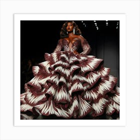 Black Woman In A Gown Art Print