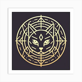 Cat In A Circle Art Print