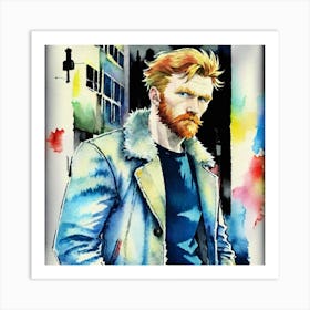 Man In A Jacket Art Print