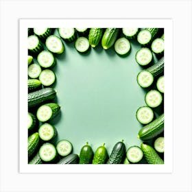 Cucumbers In A Frame 3 Art Print