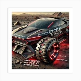 A Futuristic Car Inspired By The Martian Dominion Art Print