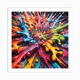 A Splash Of Color Unleashed Art Print