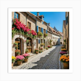 Cobblestone Street In France 12 Art Print