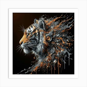 Abstract Tiger 3 Art Print