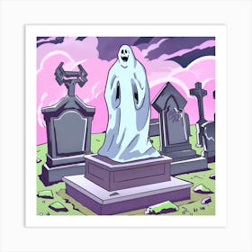 Ghost In The Graveyard 1 Art Print