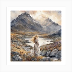 Scottish Goddess A'Chailleach Spring Return as Bride Art Print