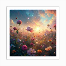 Flower Field Art Print