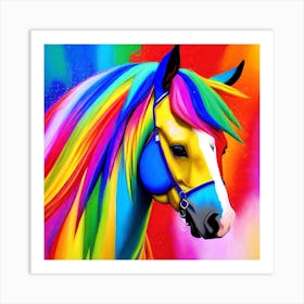 Rainbow Horse Art Print