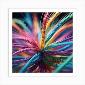 Colorful Wires 37 Art Print