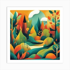 Abstract Landscape Painting 3 Art Print