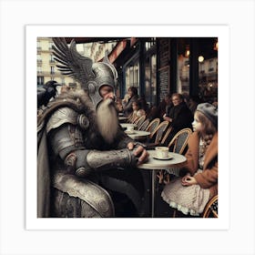 Viking In Paris Art Print