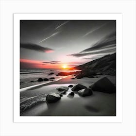 Sunset On The Beach 8 Art Print