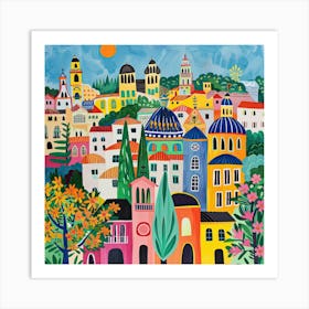 Kids Travel Illustration Madrid 2 Art Print