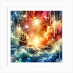 Ship In The Sky Art Print