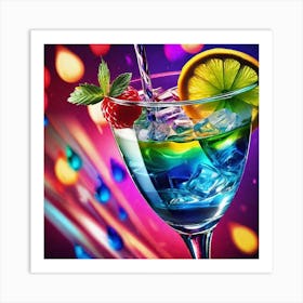 Rainbow Cocktail 3 Art Print