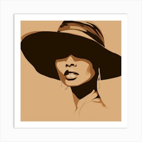 Woman In A Hat 28 Art Print