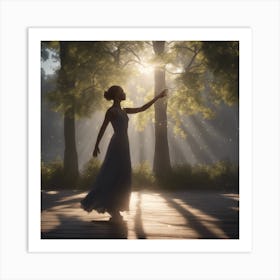 Ballerina In The Woods Art Print