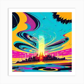 Futuristic Cityscape Art Print