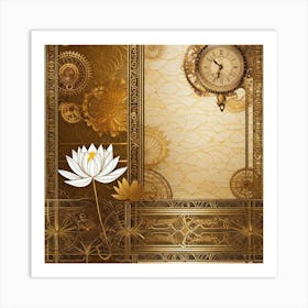 Steampunk Clock 1 Art Print