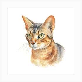 Arabian Mau Cat Portrait 1 2 Art Print