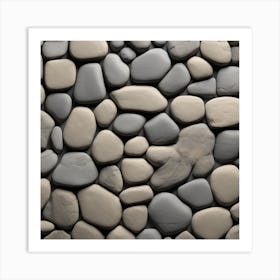 Pebble Wall 2 Art Print