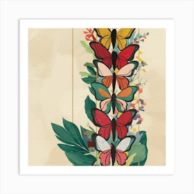 Butterflies In The Garden Art Print