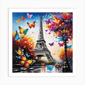 Butterflies In Paris 33 Art Print