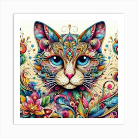 A cat Art Print