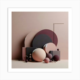 Abstract Spheres Art Print