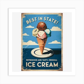 Best In State Ice Cream Art Print