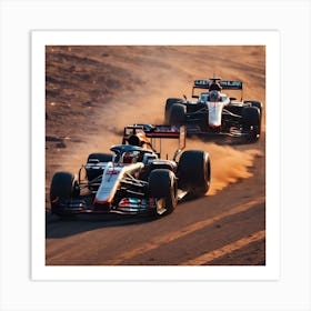 Formula 1 Moon Race Art Print