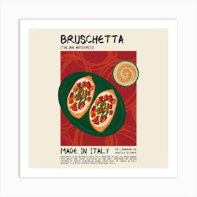 Bruschetta Square Art Print