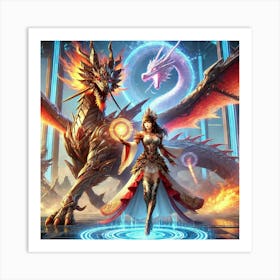 A Majestic Sci Fi Scene Featuring Empress Lian Dem Art Print