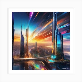 Futuristic Cityscape 88 Art Print