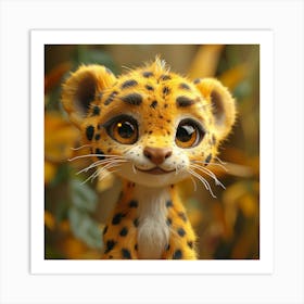 Cute Leopard Art Print