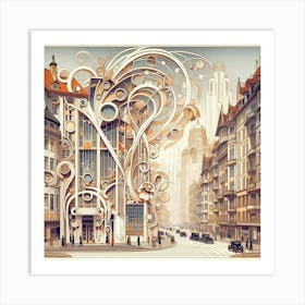 Building In A City Art Print