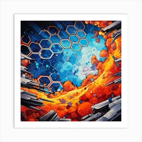 Space Explosion Art Print