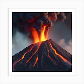 Volcano Eruption Art Print