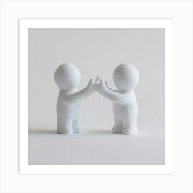 Two People Holding Hands Art Print