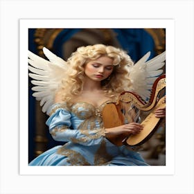 Default Imagine An Angel Fresh Face Golden Hair Blue Eyes Ang 3 Art Print