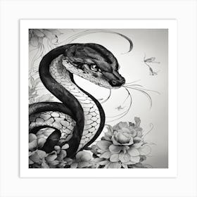 Snake Tattoo Art Print