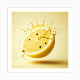 Lemon Splash 2 Art Print