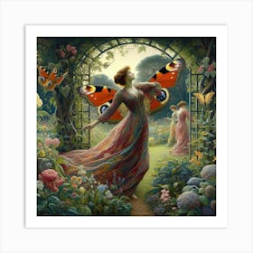 Butterfly Garden 1 Art Print