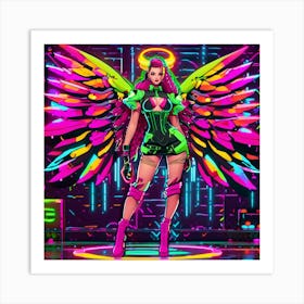 Neon Angel 35 Art Print