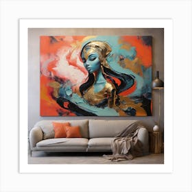 Oriental beauty 1 Art Print