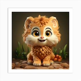 Sassy Cute Lion Art Print