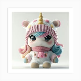 Kawaii Unicorn 45 Art Print