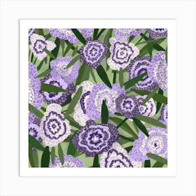 Purple Carnations Art Print