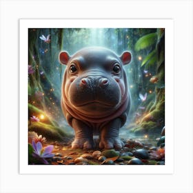 Hippo 7 Art Print