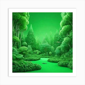 Green Forest 2 Art Print